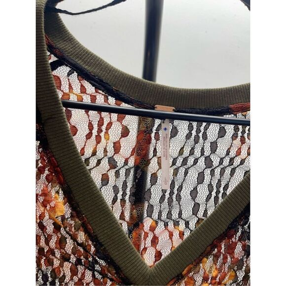 Free People Solana Lace Top Green - Picture 3 of 3